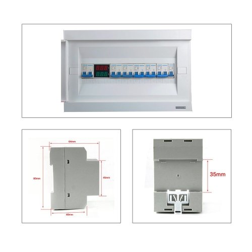 D52-2042 100A LED digitální ampérmetr/voltmetr DIN AC - Rozsah měření teploty: 80-300V