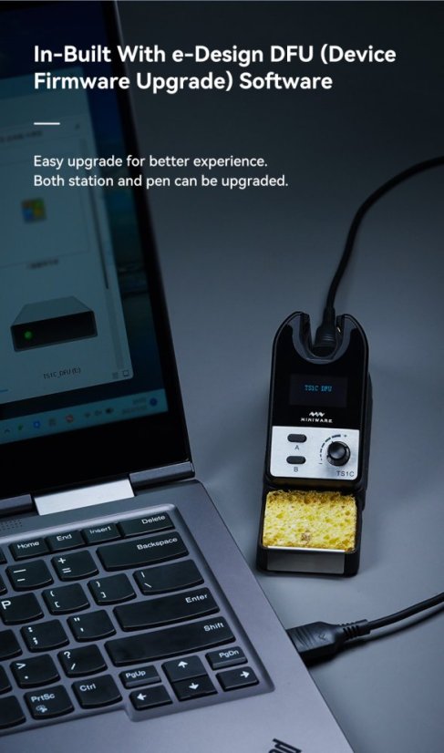Cordless Digital Soldering Station TS1C with OLED Display