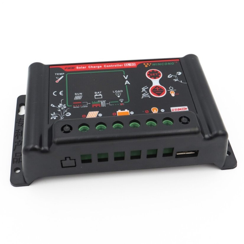 Originální solární PWM regulátor WINCONG SL02B 12V/24V