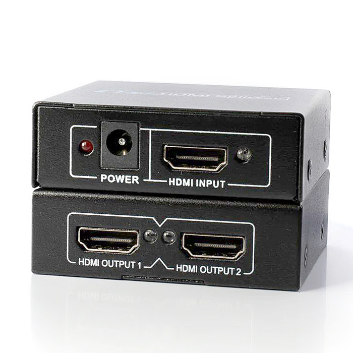 Kovový HDMI splitter 1-4 porty bez napájecího adaptéru