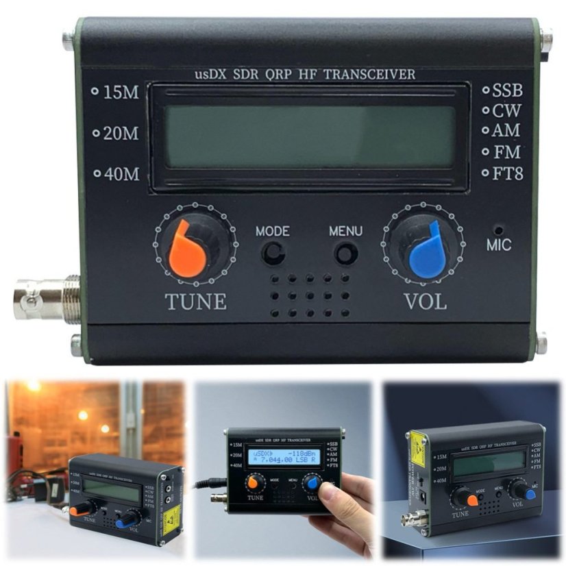 5W usDX QRP transceiver 3 pásma SSB/CW HF radio