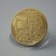 Jedna zlatá mince bitcoinu 40mm