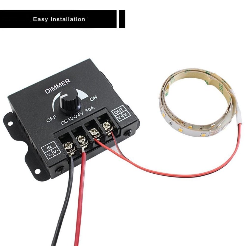 LED Dimmer DC 12-24V 30A