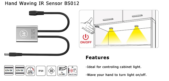 Infrared Motion Sensor BS012 - Control Light with Hand Movement