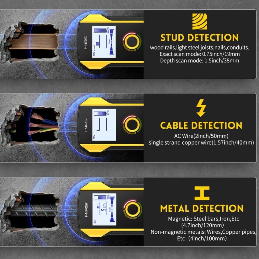 FNIRSI WD-01: Smart Wall Scanner and Metal Detector