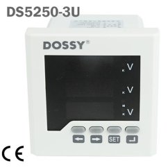 DS5250-3U 220V Digitální Třífázový Voltmetr 80x80mm