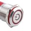 LED tlačítkový spínač 220V, 10A, 19mm - Vodotěsný IP67