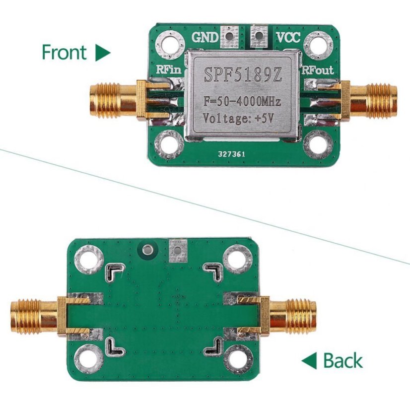SPF5189 Zesilovač signálu RF 50-4000MHz LNA Deska HF VHF/UHF Ham Radio