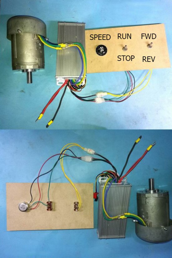 BLDC Ovladač Motorů PWM 300-2400W - Ovladač motorů - Provozní napětí: 24-36V, Ovladač motorů - Maximální proud: 45A, Ovladač motorů - Trvalý pracovní výkon: 1600W, Ovladač motorů - MOSFET: 18 MOSFET