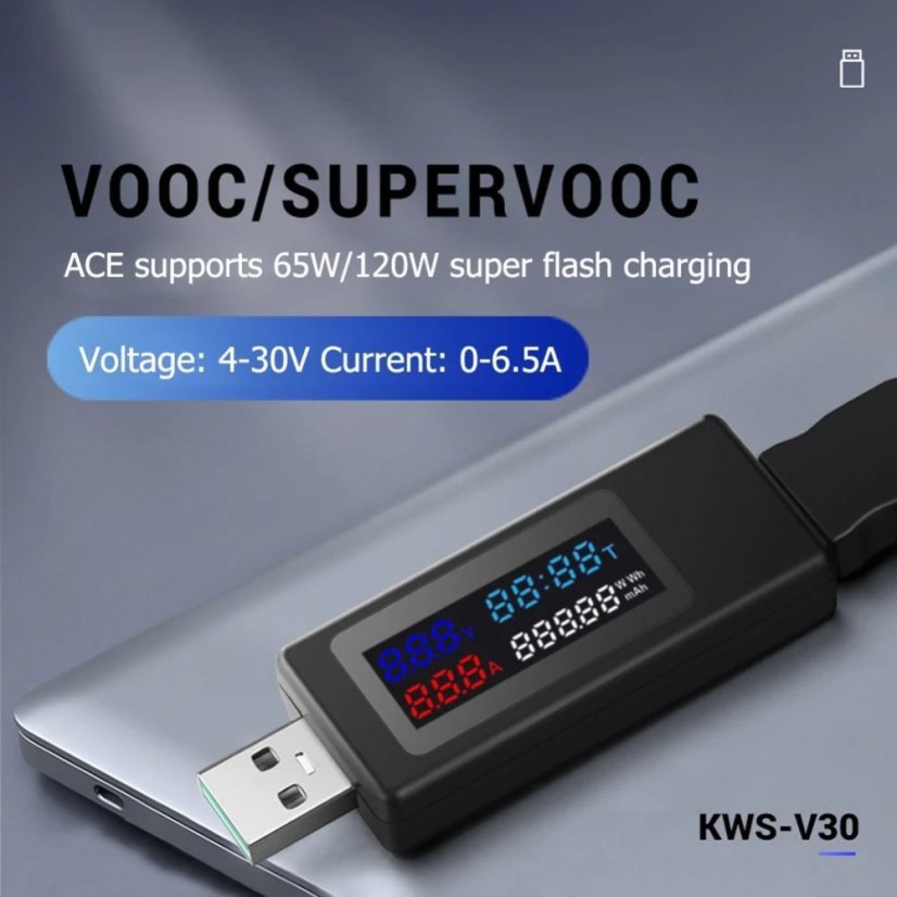 KWS-V30 USB měřič napětí a proudu