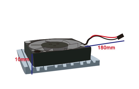Hliníkový Chladící Ventilátor pro LattePanda