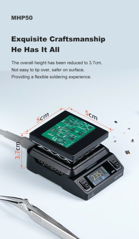 MHP50 Mini Hot Plate Preheater - Přenosná Předehřívací Deska