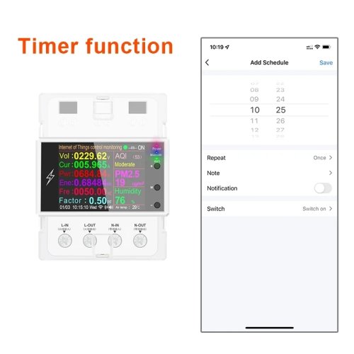 Chytrý WiFi elektroměr AC 220V 100A AT4P