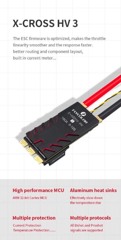 Flycolor X-Cross HV3 - ESC pro multirotory 12S