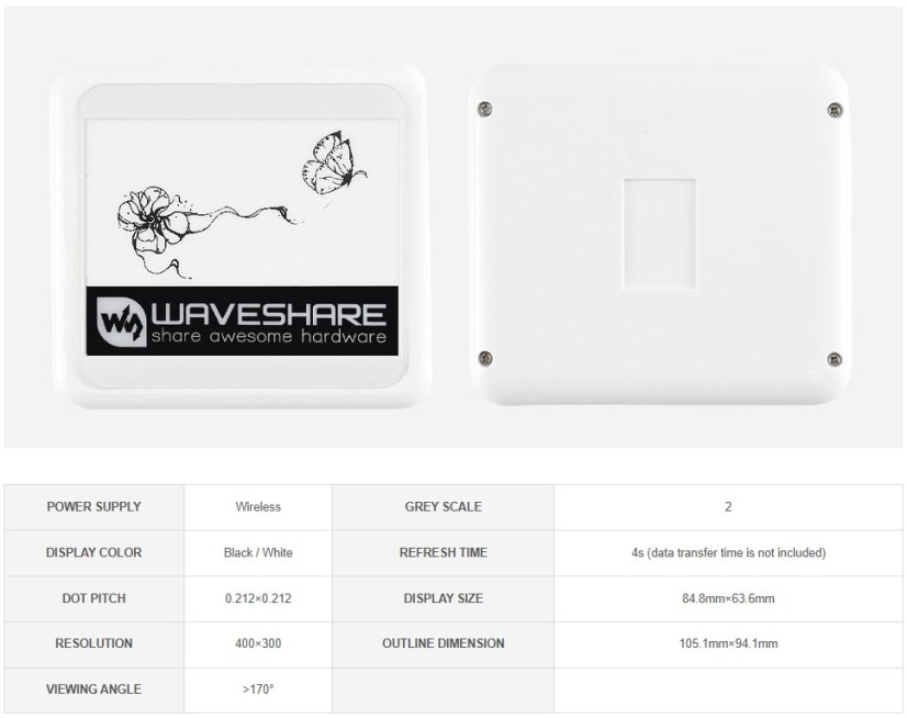 NFC-Powered e-Paper Displej