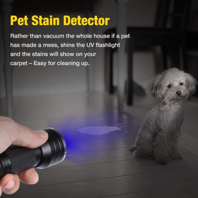 SV021 21 UV LED svítilna 2W - Účinná UV baterka s 21 LED diodami