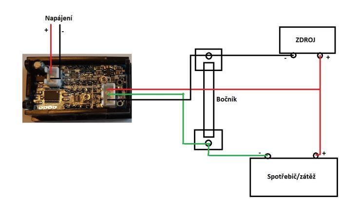 Digitální ampérmetr/voltmetr YB27VA 0-100V DC - Jmenovitý proud zátěže: 50A