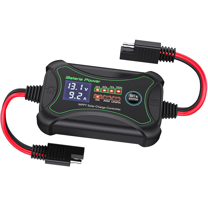 Portable Charging Controller M1210P 12V 10A with quick connectors