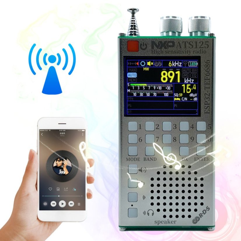 ATS125 Přenosné rádio | NXP TEF6686 | Bluetooth