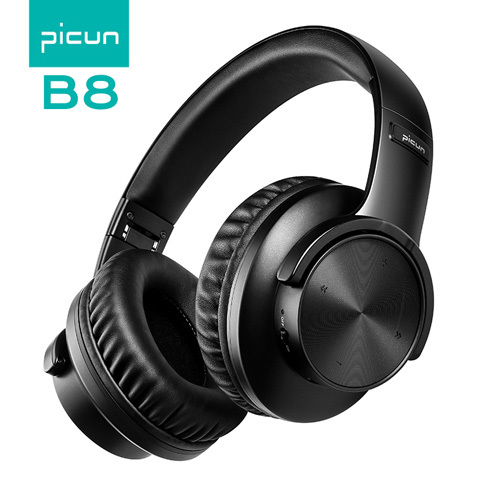 B8 skládací Bluetooth sluchátka s mikrofonem - Stereo, bezdrátová, perfektní zvuk - Barva: Černá