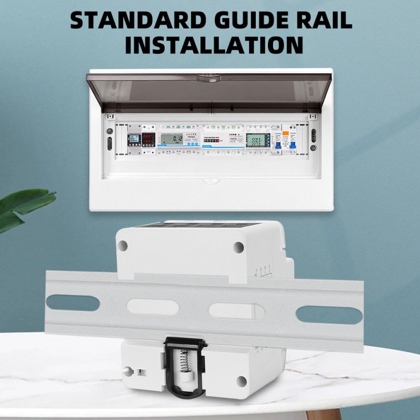 Inteligentní 3fázový WiFi elektroměr Tuya 380V s ochranou