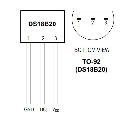 DS18B20+ TO-92 1-Wire Teplotní Senzor