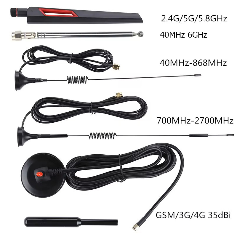 Set of 5 antennas for SDR and VNA