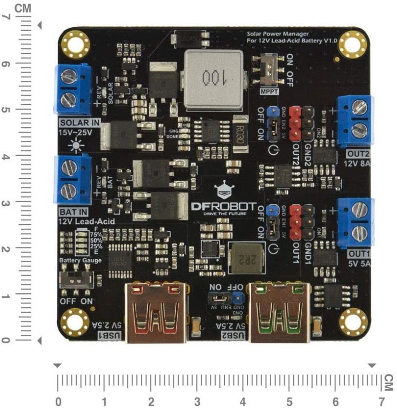 DFR0580 Solární regulátor nabíjení pro 12V olověnou baterii