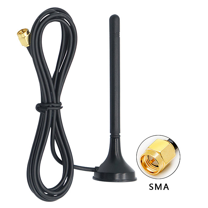 DTV-02 Kompaktní pasivní DVB-T2 Anténa s 1,5m Kabelem - Konektor: 1.5m kabel IEC