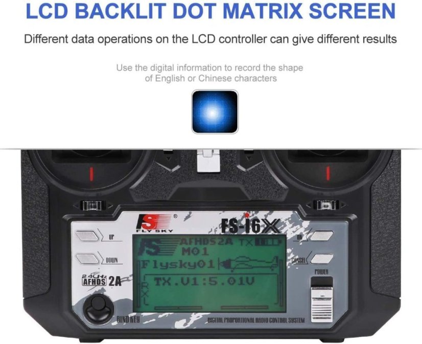 FlySky FS-I6 2.4GHz AFHDS Transmitter with iA6 Receiver - 6CH+