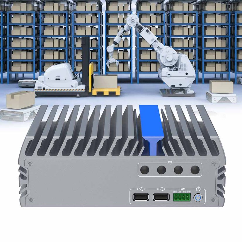 IEXP-522 průmyslový počítač, 2× 2.5G LAN, 6× COM, fanless
