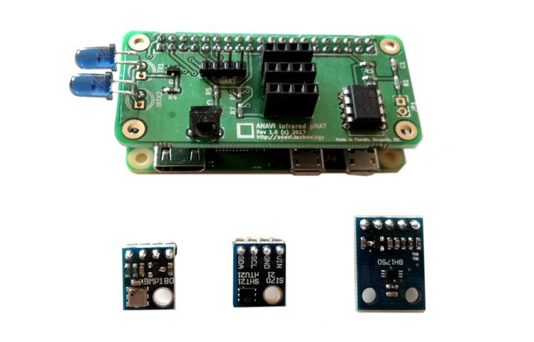 ANAVI Infrared pHAT - Chytrý dálkový ovladač pro Raspberry Pi