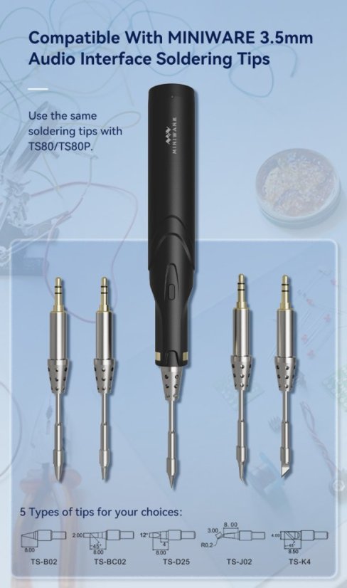 Cordless Digital Soldering Station TS1C with OLED Display