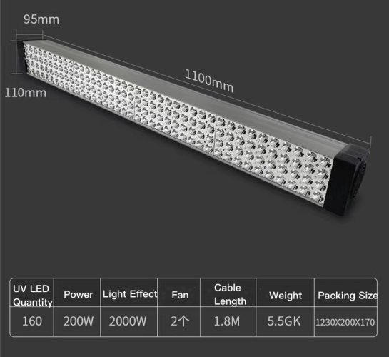 Vysoce výkonná UV lampa pro efektivní vytvrzování