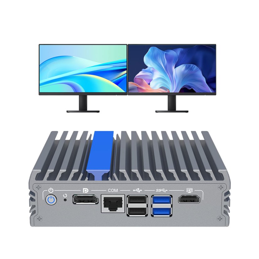 IEXP-304 Industrial PC, Intel N100, 4× 2.5G LAN, Fanless, Compact, Barebone