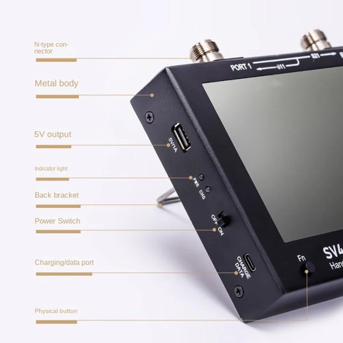 SV4401A 4.4G VNA s kapacitní dotykovou obrazovkou