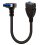 USB 3.0 prodlužovací kabel, samec-samice, zahnutý