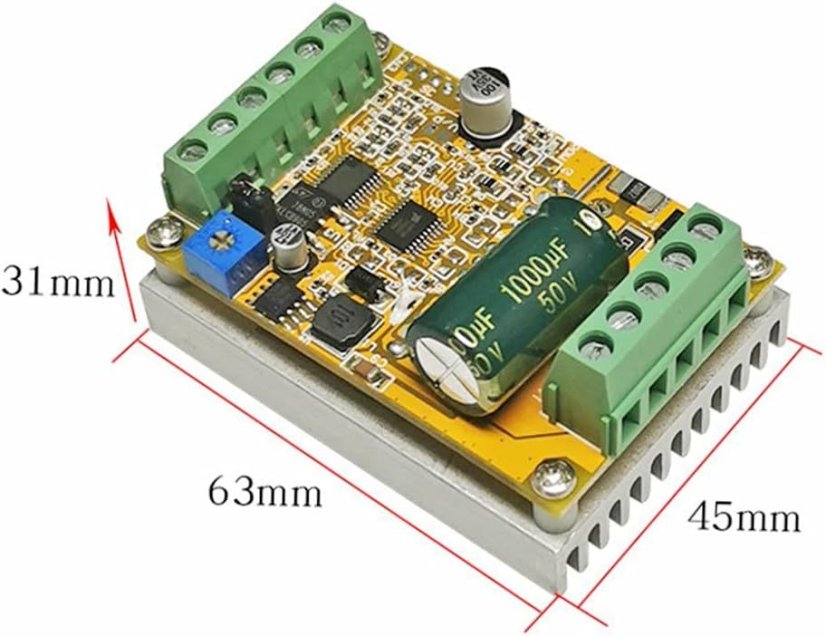 6.5-50V 380W BLDC Ovladač Motoru