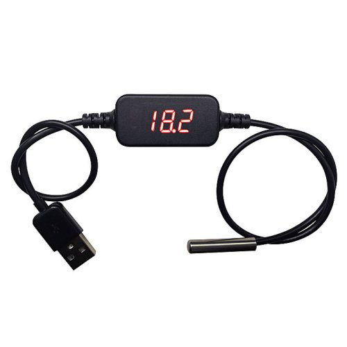 Digitální LED teploměr s USB připojením, DS18B20