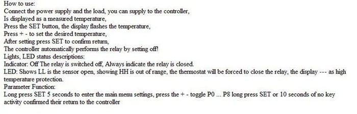 Digital Thermostat XH-W1209 -50 to 110 °C for Cooling and Heating