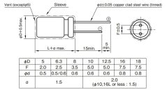 25v 4700µF elektrolytický kondenzátor - RA3 Miniaturní kondenzátory