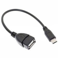 USB C M - USB 2.0-A F Extension Cable OTG