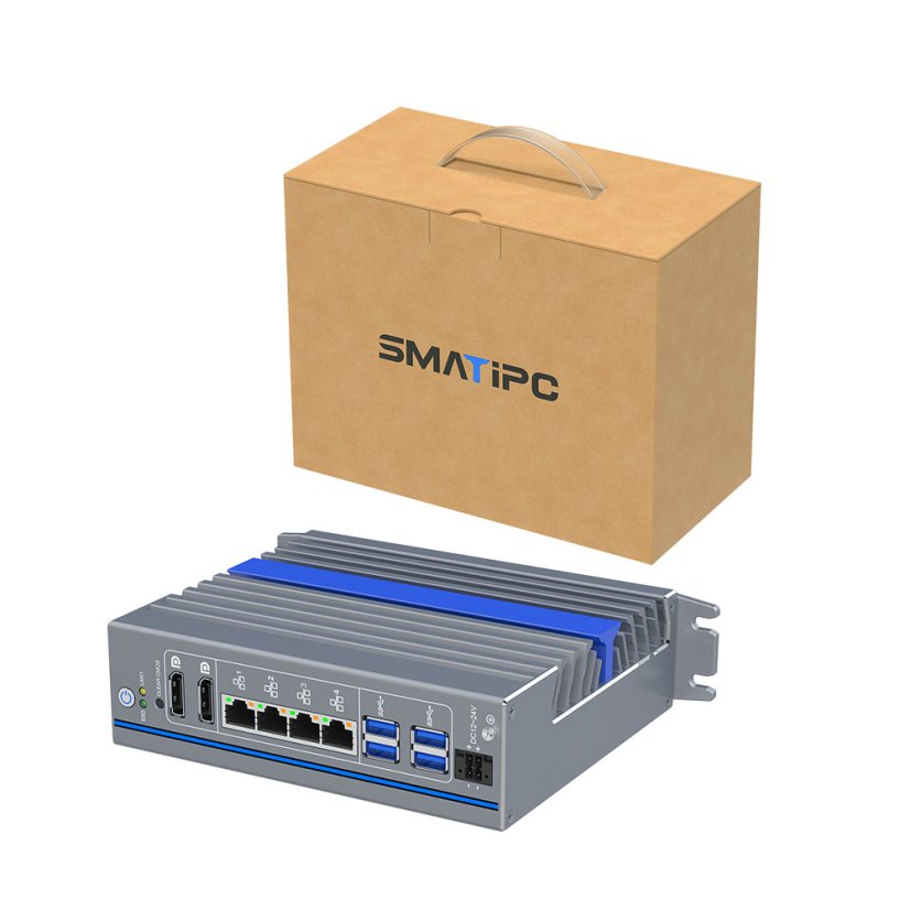 IEXP-512 Průmyslový počítač, 4× LAN, bezventilátorový