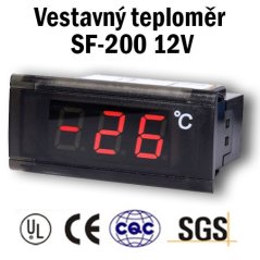 Vestavný digitální teploměr SF-200 12V