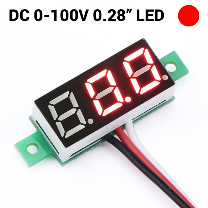 Digitální voltmetr V18D DC 0-100V 0.28'