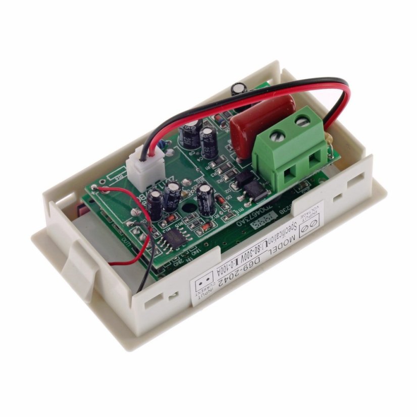 D69-2042 AC 100-300V/100A 2v1 LCD digitální ampérmetr/voltmetr panelový - Barva: Černá