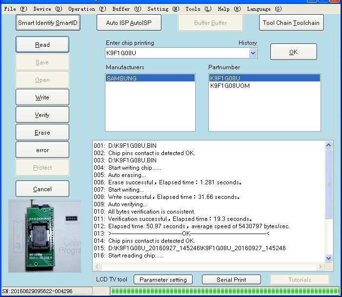 RT809H EMMC-NAND FLASH Univerzální Programátor se 12 Adaptéry