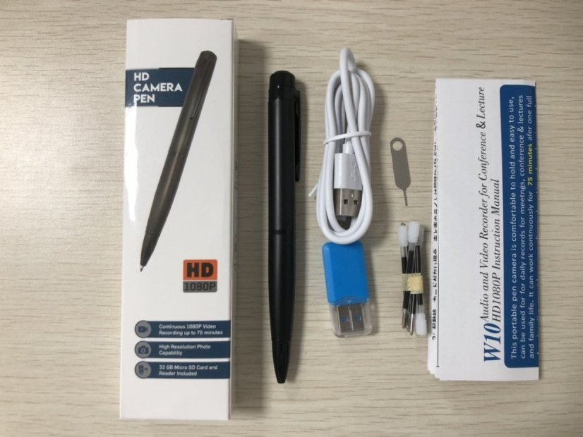W10  - Ballpoint Pen with HD Camera and Recorder, 1080p