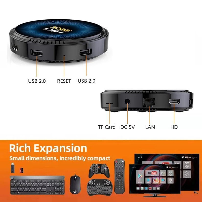 TV Box HK1 RBOX W2 S905W2 s Androidem 11