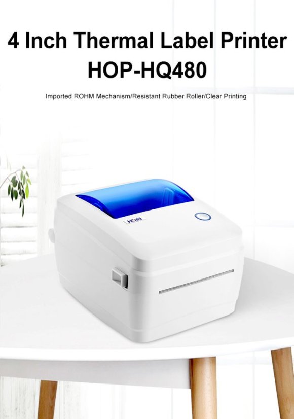 Compact USB+BT Label Printer HQ480B 110mm